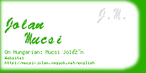 jolan mucsi business card